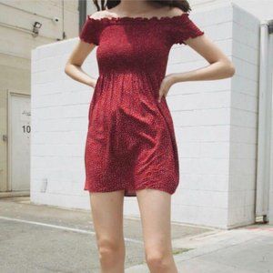 Brandy Melville Red Floral Dress